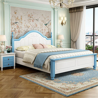 Ensemble de chambre à coucher princesse peinte moderne et brillante Ensembles de meubles pour enfants Lit pour fille