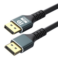 Câble DP pour connexion ordinateur-ordinateur, vidéo haute définition 8K 60Hz pour HDTV, moniteur TV - Conducteur plaqué or, gaine en PVC DP