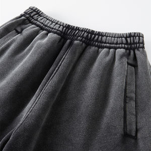 Streetwear 360GSM Sweatpants 2024 Hot Sale Acid Wash Oversized Fleece Joggers - Product Image 4