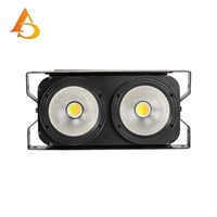 AICPOSE 200W Projecteur LED Blinder à 2 Faisceaux pour Public, Théâtre, Studio, Scène, Blanc Chaud et Froid, Projecteur Par COB