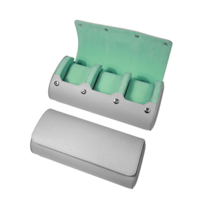 Boîte de rangement pour montres de voyage à 3 emplacements Boîte cadeau de rangement pour montres de luxe Rouleau de montre en cuir personnalisable - Product Image 4
