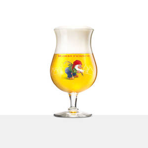 Verre à bière Brasserie D'Achouffe 12 cl, verre à bière de blé, design cartoon, transparent - Product Image 1