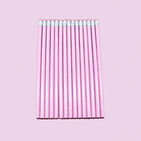 Papeterie promotionnelle bon marché crayon à dessin pour enfants Macaron couleur crayon HB en bois standard avec LOGO Laser personnalisé