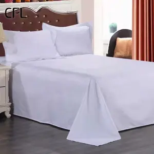 Set di biancheria da letto in lino bianco tinta unita 100% cotone king size all'ingrosso
