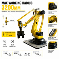 Robot collaboratif intelligent à 4 axes, charge utile de 180 kg, portée de 3200 mm, solutions automatisées de tri de colis pour la logistique et la manutention de matériaux, boîte de vitesses PLC