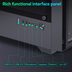 Snowman ATX giữa tháp PC trường hợp thiết kế Tempered Glass Side Bảng điều chỉnh USB cổng phía trước tuyệt vời luồng không khí giải pháp cho máy tính chơi game - Product Image 4