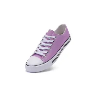 Venta al por mayor de zapatillas de plataforma en blanco con logotipo personalizado de primavera zapatos de estilo de caminar de alta calidad zapatos de lona para mujer zapatos de lona gruesos con plataforma