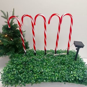 IP44 estilo estrella al aire libre Navidad jardín decoración resistente a la intemperie paisaje lámpara bastón diseño <span class=keywords><strong>Solar</strong></span> LED bastón de caramelo Luz - Product Image 6