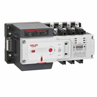 Commutateur de transfert automatique à double alimentation Delixi CDQ3s-63H/2P 63A Type B Triphasé IP65 RS485 <100ms