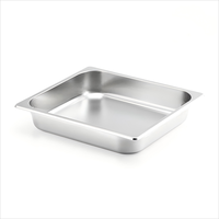 Liyunda 2/3 65mm GN-Behälter aus Edelstahl für Buffet-Dampftische, Chafing Dish, Lebensmittelbehälter, Großer Gastronorm für Restaurants