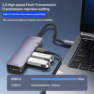 Hub <span class=keywords><strong>USB</strong></span> C 5 en 1, 4K 60Hz <span class=keywords><strong>HDMI</strong></span> <span class=keywords><strong>USB</strong></span> 3.0/2.0 100W PD Charge Multi-Ports <span class=keywords><strong>Adaptateur</strong></span> <span class=keywords><strong>pour</strong></span> Ordinateur Portable Téléphone Tablette Type-C Station d'Accueil - Product Image 3