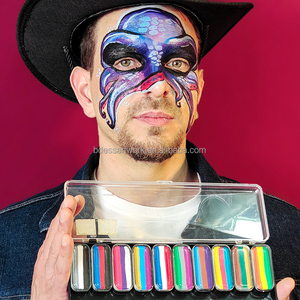 Alloween-<span class=keywords><strong>pintura</strong></span> facial activada por agua, conjunto de <span class=keywords><strong>pintura</strong></span> facial a base de agua, Etiqueta Privada - Product Image 1