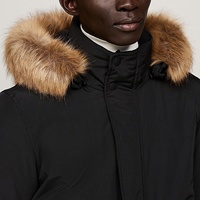 Veste en duvet classique de luxe pour homme en Canada, veste matelassée à capuche en fourrure
