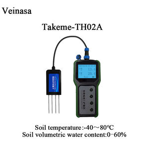 Veinasa Takeme-TH02A 2 ב-1 מכשיר נייד לניטור קרקע, מנתח קרקע חקלאי משולב, טמפרטורה, לחות וחשמל בקרקע - Product Image 2