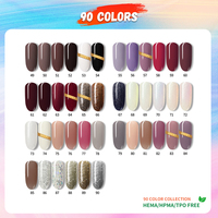 Kit de vernis gel couleur solide style japonais, 98 couleurs, OEM ODM, étiquette privée personnalisée, peinture gel épaisse pour ongles, fabriqué au Japon