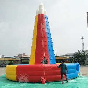Безопасная детская скалолазанная надувная башня для скалолазания, круглая надувная горная стена для продажи
