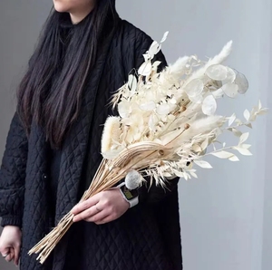 INS Style Upscale Bohemian Dry Laurel und Rose Bouquet für Muttertag und Valentinstag Geschenke Permanente Pflanzen dekoration - Product Image 5