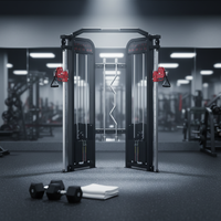 Máquina de Ejercicios de Cuerpo Completo SP Comercial de Alta Resistencia, Ajustable, de Acero, con Doble Cable Cruzado, para Entrenamiento de Músculos Centrales