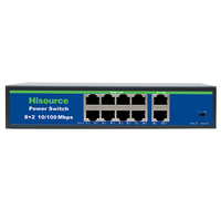 Commutateur PoE 15V 8 ports OEM ODM 10/100M pour interphone de bâtiment