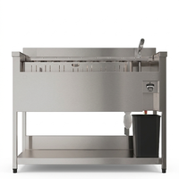 Unit Bar Counter Modular Baja Tahan Karat 304 316 Kustom, Unit Wastafel Bawah Bar, Rak Es Speed Rail 165L, Dapur Luar Ruangan Modular