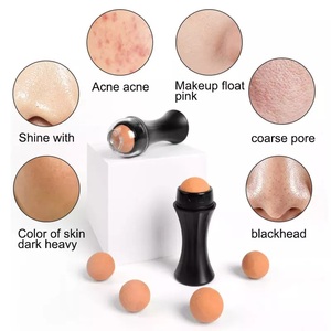 washable Face Oil Control Cleaning Facial Skin Care Tool OEM logo Oil-absorbing Stone Beauty Face volcanic oil absorbing roller