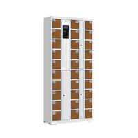 Casier de rangement pour smartphone avec reconnaissance faciale du personnel, lecture de code QR, empreinte digitale, recharge de téléphone portable et compartiment de dépôt