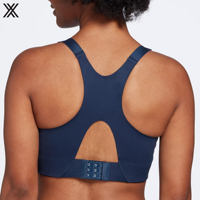 Pequeño MOQ Tallas grandes Mujeres Sujetador de apoyo Correa no ajustable Broche Racerback Sujetador deportivo personalizado