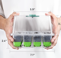 Kits de semis en silicone réutilisables à 12 cellules pour légumes, avec couvercle, pour la germination et la culture des plantes, vente en gros