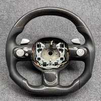 Volant de voiture personnalisé en fibre de carbone adapté à BMW MINI COOPER F54 F55 F56 F57 F60 2013 à 2021 Volant en fibre de carbone