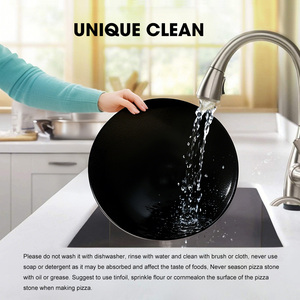 <span class=keywords><strong>Pierre</strong></span> à <span class=keywords><strong>pizza</strong></span> en céramique résistante à la chaleur <span class=keywords><strong>pour</strong></span> <span class=keywords><strong>barbecue</strong></span>, charbon de bois Kamado, accessoire de cuisson <span class=keywords><strong>pour</strong></span> four, cuisine d'extérieur multi-usages - Product Image 5