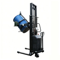 Transpalette semi-électrique à levage élevé 2500 mm avec rotateur, balance numérique et système de levage manuel pour le transfert de matériaux