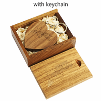 Clé USB en bois en forme de cœur de qualité supérieure, USB 2.0 3.0, véritable mémoire flash, stylo mémoire, 8 Go 16 Go 32 Go, logo de l'entreprise gravé