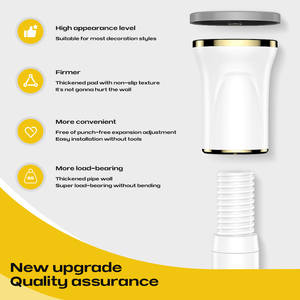 Jamais tomber fenêtre Tension tringles à rideaux ensemble en acier inoxydable tringles à rideaux accessoires de diviseur de pièce <span class=keywords><strong>sans</strong></span> perçage - Product Image 4