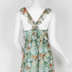 2021 nueva moda Sexy <span class=keywords><strong>sin</strong></span> espalda impresión floral vestido largo dama elegante mujeres ropa casual vestido <span class=keywords><strong>de</strong></span> - Product Image 4