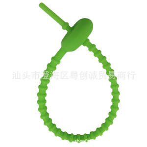 Attache-câble Tadpole 18 cm en caoutchouc souple réutilisable, auto-bloquant, pour porte-clés, breloque de sac, jouet en peluche, corde de suspension en tissu non tissé - Product Image 4