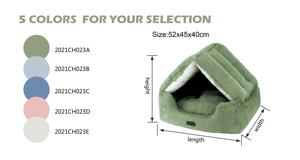 Nouveau style 2026 2022 Lit <span class=keywords><strong>igloo</strong></span> de luxe pour chat, maisonnette d'intérieur pour animaux, lit-caverne mignon pour chat, en matériau PP, pour apaiser, motif uni, pour chiens, pour le sommeil - Product Image 2