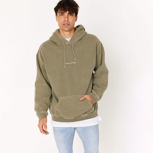 Original Custom High Quality Trending Black No Strings Oversized Sports Washed Heavy Basic <b>Hoodie</b> Washed for <b>Men</b> - Product Image 4