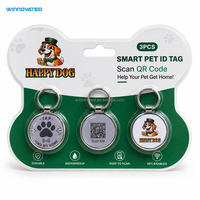 Etiqueta de Identificación NFC para Mascotas de 13.56mhz con Código QR, Etiqueta de Rastreo RFID para Mascotas