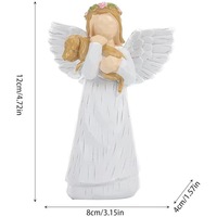 Nueva Estatuilla de Ángel con Corazón de Resina, Adorno Creativo para Decoración del Hogar, Regalo para Estante de Sala de Estar