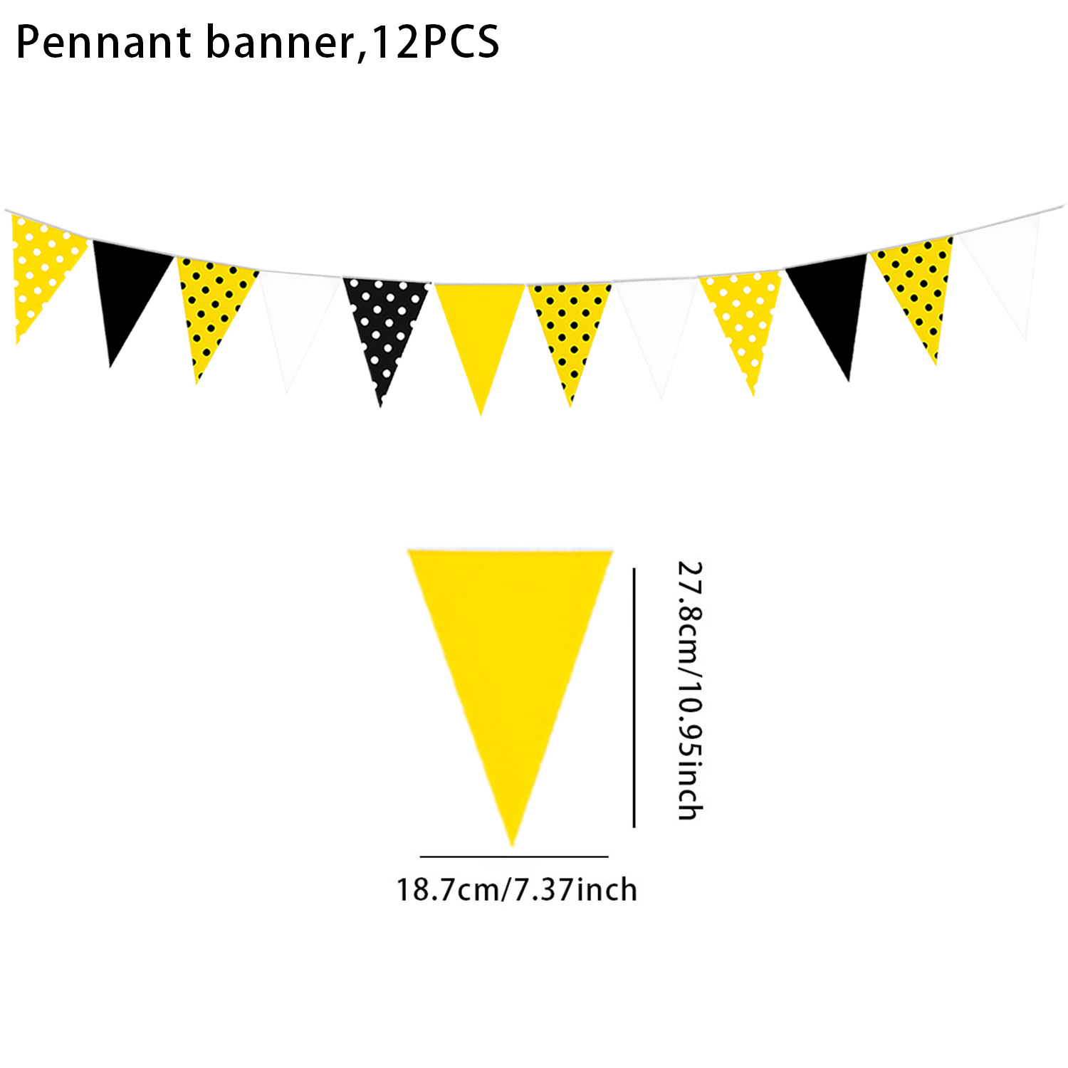 Banderas triangulares 12uds-abeja