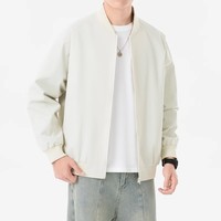 Blouson Bomber Homme Personnalisé OEM, Col Montant, Fermeture Éclair, Coupe-Vent Léger, Veste Décontractée Ample pour Homme