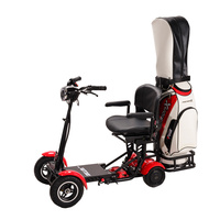 Caddie de golf pour batterie de 4 roues, gros pneus, utilisable, mobile, scooter électrique, avec support de sac de golf