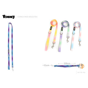 Guinzaglio per Animali Domestici con Nastro Sfumato Arcobaleno 1,5*120cm YM1982 - Product Image 1