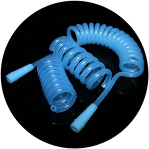 Extrusion silicone spiral spring tube soft flexible silicone hose platinum cured medical spiral silicone rubber tube