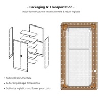 Armoire de rangement industrielle en acier avec 18 compartiments, serrure à clé personnalisée, grille métallique