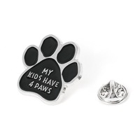 Ensemble de badges en émail en alliage à la mode-Broches d'animaux mignons ours chat chien abeille noir nickelé Badges UV pour la mode