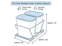 Support de rangement coulissant et amovible pour poubelle sous évier, multifonctionnel, en fer, moderne et durable