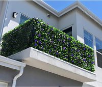 Layar Privasi pagar yang dapat diperluas untuk teras balkon luar ruangan, Panel pagar Ivy imitasi dekoratif, dekorasi taman pinggiran buatan