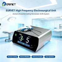 EURVET Unité électrochirurgicale vétérinaire professionnelle haute fréquence, couteau hémostatique ultrasonique, 3 têtes de type pistolet de longueurs différentes