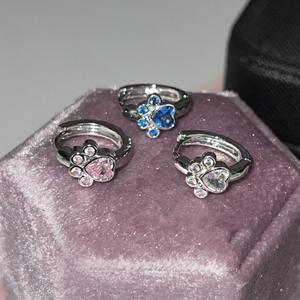 新作日本と韓国の猫の耳ループと耳リングかわいい女性スタイルピンクダイヤモンドがちりばめられたハート型イヤリング女性用 - Product Image 4